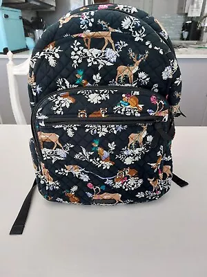 Vera Bradley Large Campus Backpack Merry Mischief Black NWOT • $99