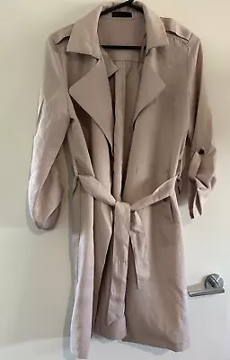 ALLY Ladies Lightweight Trench Jacket Coat  Blush Pink Colour Size 12 • $20