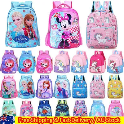 $22.39 • Buy Kid Child Cartoon Elsa Backpack Boys Girls School Bag Kindergarten Rucksack