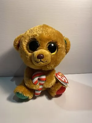 Bella The Bear With Candy Cane 15cm 6 Inch Ty Beanie Boos Christmas Teddy • $9.95