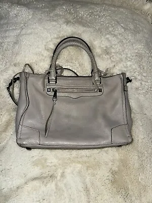 Rebecca Minkoff Regan Light Gray Pale Lilac Leather Satchel • $50