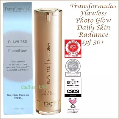 Transformulas Flawless PhotoGlow Daily Skin Radiance Spf 30+ NEW 50ml • £37.99