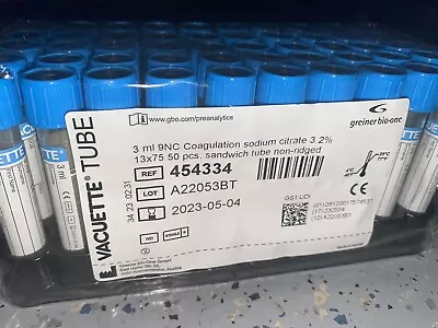 $100 • Buy Vacutainer Blood Collection Tube Sodium Citrate 3.2%(1.8ml) Expiry 7/2023 100