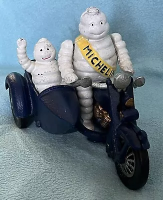 Michelin Tyre Man ~ Motorcycle & Sidecar ~ Cast Iron ~ Collector Item • £50