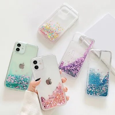 Case For IPhone 11 12 13 14 X XR XS 8 7 6s+ Bling Glitter Liquid Quicksand Cover • $8.58