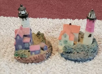 Miniature Resin Lighthouse Figurines Unbranded Lot Of 2 • $12.99