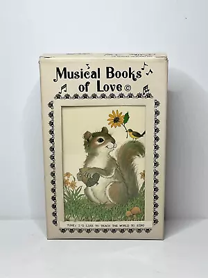 VTG Squirrel Wind-Up Music Box Book Love Me Tender Hong Kong Jewelry Trinket • $39.10