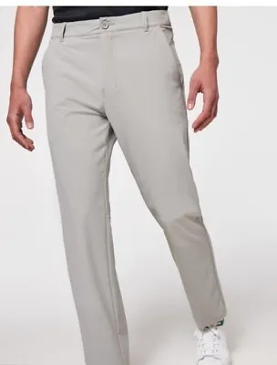 Oakley Pants Mens Size 34x31 Light Grey Performance Golf Pants Nylon Breathable • $15.99