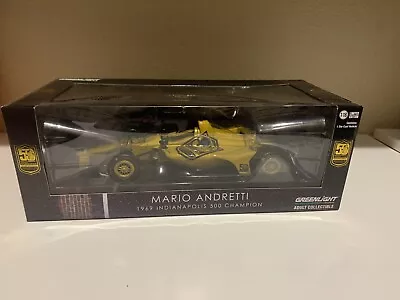  Sealed  GreenLight Mario Andretti 1969 Indy 500 50th Anniversary 1:18 DIecast • $79.99