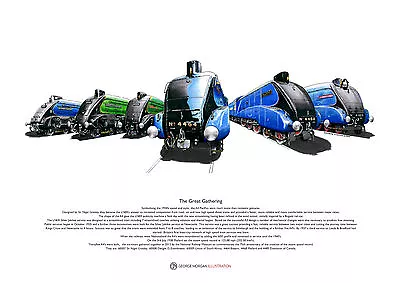 Six A4 Pacific's - ART POSTER A3 Size • £10.99