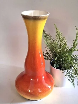 Vintage Royal Haeger MCM Orange Ombré Pottery 12” Vase R1776 • $28