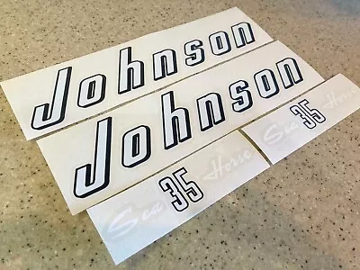 Johnson Sea-Horse 35 HP Vintage Outboard Motor Decal Kit Vinyl + FREE Shipping • $18