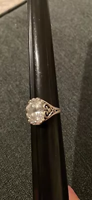 Kabana Sterling Silver CZ Vintage Filigree Style Ring Size 9 Stunning! • $44.95