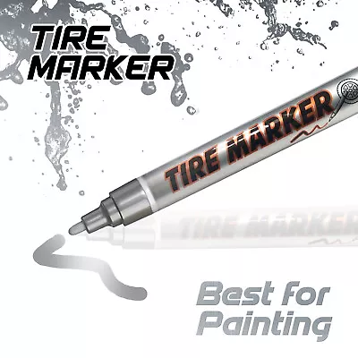 SILVER Tire Tyre Paint Marker Pen Car Motorcycle Tread Waterproof Fit Aprilia • $7.86