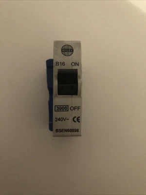 £7 • Buy Abb Wylex - B16 16a Push In Type Single Pole Mcb Rewirable Fuse Replacement 