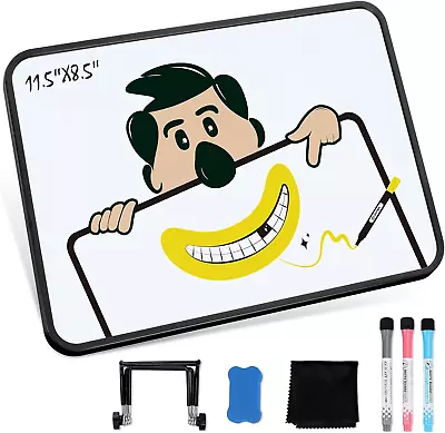 Small White Board Dry Erase，Protable Double Sided Travel Drawing Mini Whiteboard • $7.97