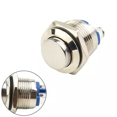 12V 16mm Metal Waterproof Push Button Momentary On Off Horn Switch Start Brass • $3.82