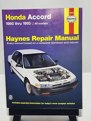 Honda Accord 1990 - 1993 Haynes Auto Repair Service Manual Book 42012 • $13.99