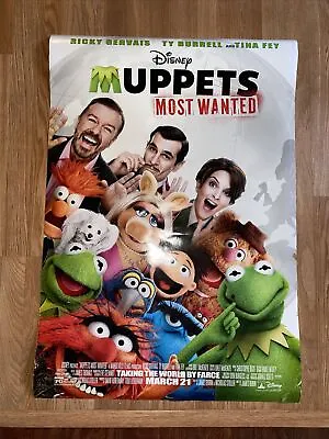 Disney Muppets Most Wanted 2014 Movie Poster 24 X36  Borderless Glossy Used • $7