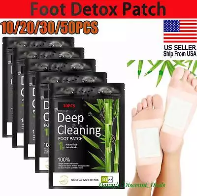 10-50pcs Foot Detox Patches Pads Toxins Deep Cleansing Herbal Organic Slimming • $7.99