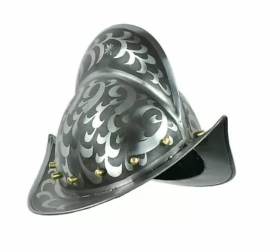 Medieval Spanish Helmet Comb Morion Engraved Helmet Halloween Gift Item • $126