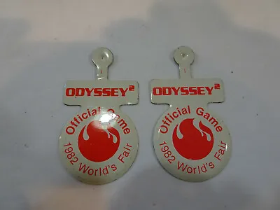 N.O.S. Pair Of Magnavox  Odyssey 2 Official Game 1982 World's Fair Buttons  • $14.95