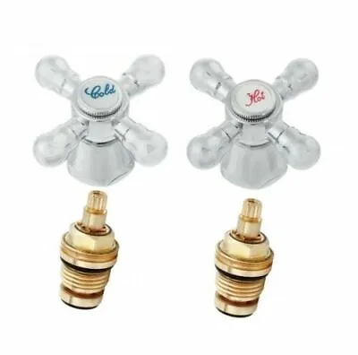 Heavy Duty Traditional Metal Tap Reviver Kit Replacement Tap Heads Of 3/8  Size • £18.48