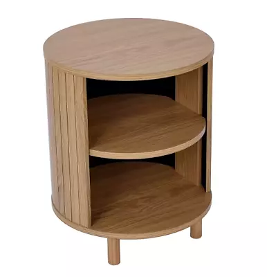 Georgia Bedside Table Round Shape Two Shelves Perfect Solution Bedroom Storage • $69.94