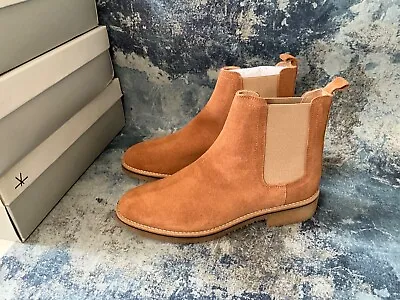Cara London Almono Natural Cow Suede Leather Ankle Casual Boots Rrp £130 • £36.99