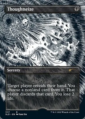 Thoughtseize (Borderless Etched Foil) [Secret Lair Drop Series] MTG Near Mint Fo • $91.52