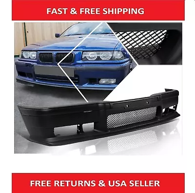 For 92-99 BMW E36 3-Series M3 Style Front Bumper Cover Lower Lip W/Grille Insert • $169.49