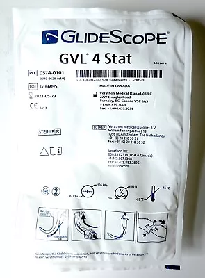 Glidescope GVL 4 Stat VIDEO LARYNGOSCOPE 0574-0101 • $14.99