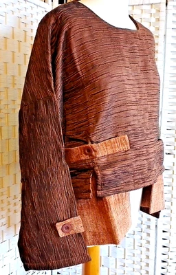 £11.50 • Buy (CLG9)  NESLAY- Textured Copper / Peach Colour Over-top / Jacket Size 3/4 NWT