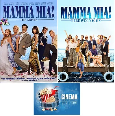 Mamma Mia! One Mamma Mia Here We Go Again Two Double Feature 2 DVD + Art Card • $23.99