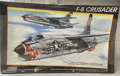 Vintage Monogram F-8 Crusader Aircraft 1:48 Model Kit #5826 1988 FACTORY SEALED • $39.99