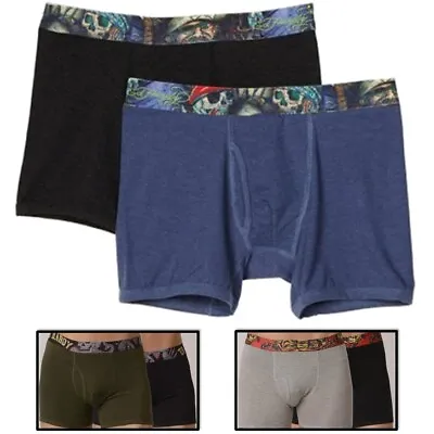 Ed Hardy Men's 2 Pack Tattoo Boxer Brief Underwear • $12.99