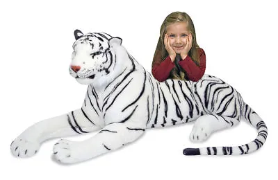 £40.69 • Buy Large Giant Wild White Tiger Soft Plush Stuffed Animal Cuddly Toy Teddy