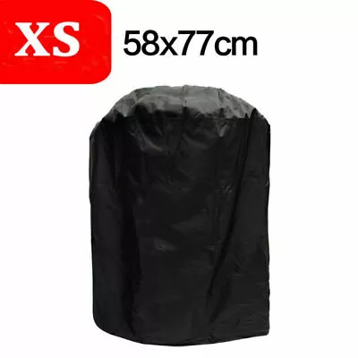 Kettle Grill Cover 58x77CM Black Round Grill Cover Tarpaulin Waterproof • $19.05