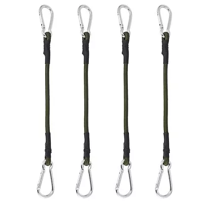 Bungee Cords With Carabiner Hooks 12 Inch Heavy Duty Outdoor Camping Accessories • $13.75