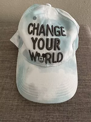 New Disney Parks Mickey Mouse  Change Your World   Blue Tie Dye Hat • $19.99