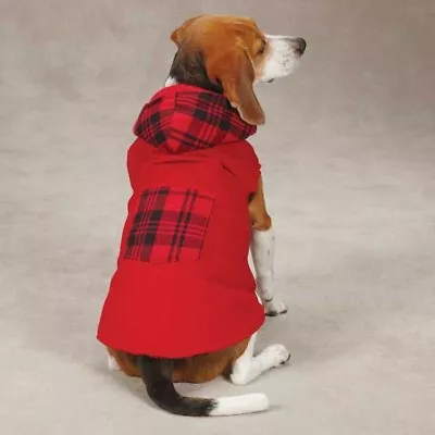 Dog Coat Reversible Woodland Corduroy & Soft Plaid Hoodie Dog Coat Pet Coat NEW • $16