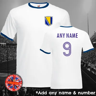 £14.99 • Buy Bosnia & Herzegovina Personalised Football Ringer T-shirt World Cup Euros Gift