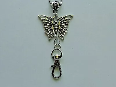 36  Butterfly Lanyard Id Badge Holder Designer Adjustable Stainless Steel Chain • $4.99