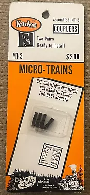 Kadee N Gauge MT-3 - Couplers -Two Pairs Ready To Install - Brand New Old Stock • $7.99