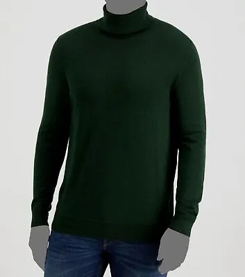$75 Club Room Men's Green Merino Wool Blend Turtleneck Sweater Size Large • $23.98