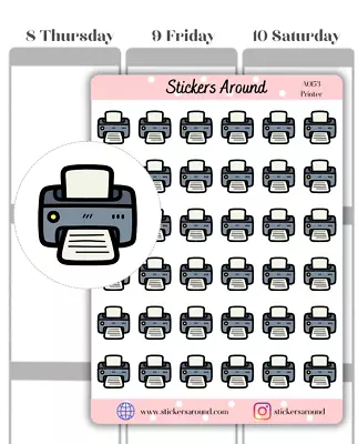 Printer Icon Planner Sticker  Calendar & Bullet Journal Stickers • $3.50