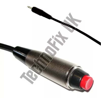 Hand PTT Switch Straight Cable For Desk/boom Microphone/headset 3.5mm Jack • £19.99