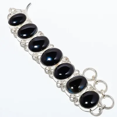 $24.99 • Buy Black Onyx 925 Sterling Silver Tennis Bracelet 7-7.99  TB7511-303