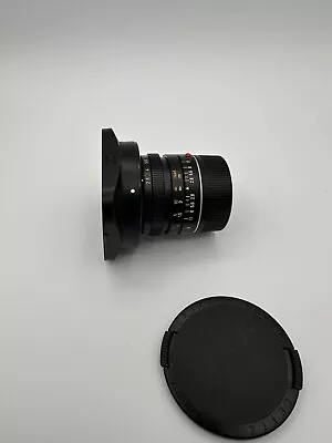 Leica 21mm F/2.8  Elmarit M Wide MF Lens (Leitz 1983) W Leica Hood & Cap • $945