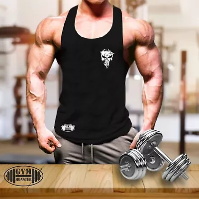 £6.99 • Buy Skull Vest Pocket Gym Clothing Bodybuilding Training Workout Boxing Men Tank Top